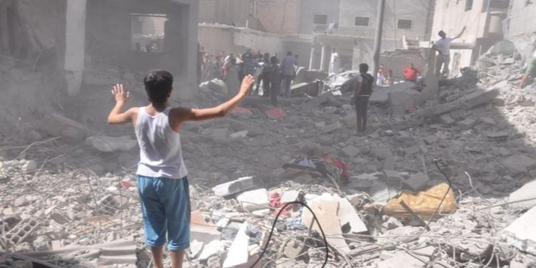 مجزرة مروعة يرتكبها الطيران الروسي في زردنا واستشهاد 22