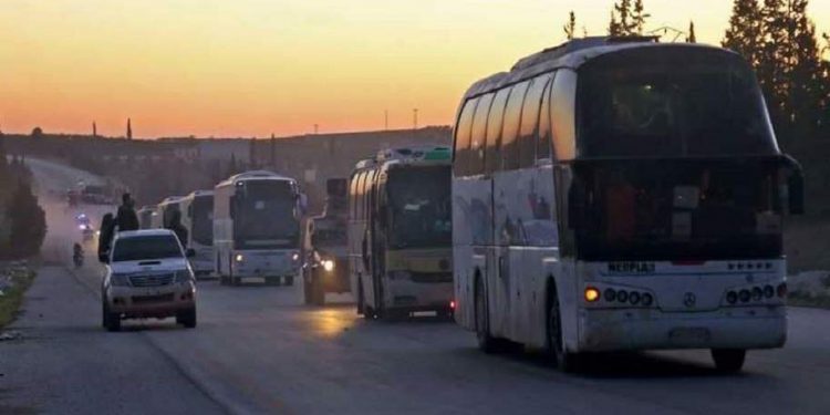 دخول عدة حافلات إلى الفوعة وكفريا للإجلاء حسب الاتفاق