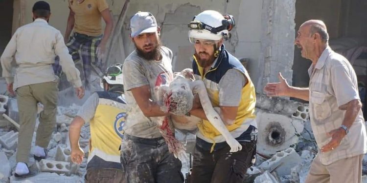 قصف روسي بالطيران على جسر الشغور وأكثر من 20 شهيد