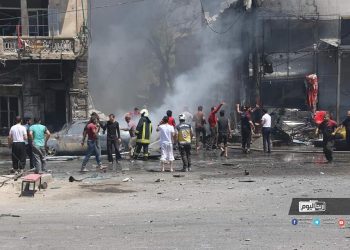 العدوان الأسدي الروسي يواصل قصفة لأريحا ومجزرة جديدة