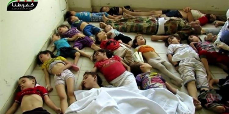 في ذكرى مجزرة الكيماوي                      متى سيُرفع الغطاء عن نظام (الجوسسة) والجريمة البعث/ أسدي؟