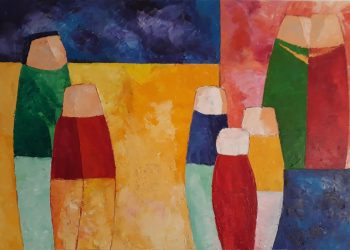 اللوحة للفنان بسام وردة