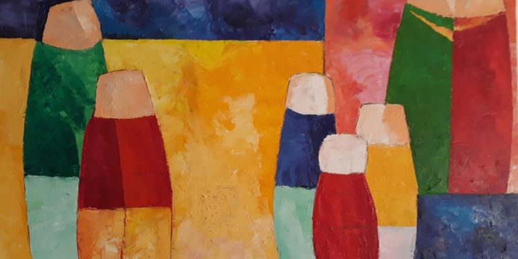 اللوحة للفنان بسام وردة