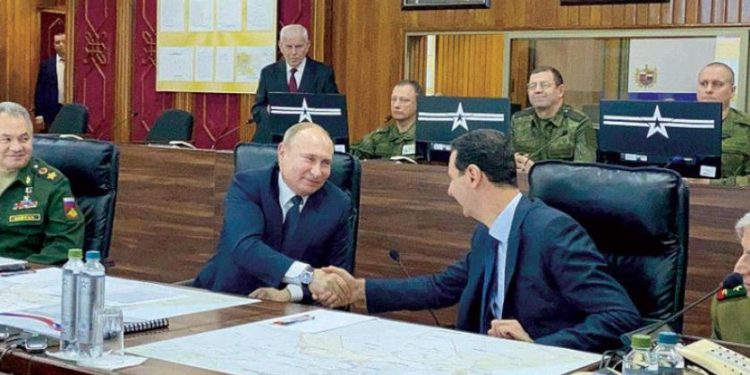 بوتين يلتقي الأسد في دمشق ويشيد بـ«التقدم الهائل»