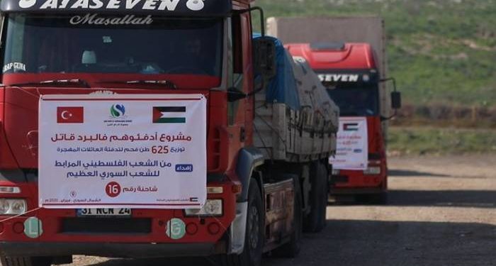 625 طنا من الفحم. إغاثة فلسطينية للمهجرين في الشمال السوري