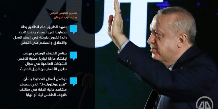 أردوغان: سنجعل أمتنا تشعر بالفخر لإرسال “الهلال” رمز حضارتنا إلى القمر