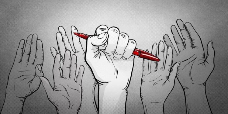 لو ينزف شريان الكلمة