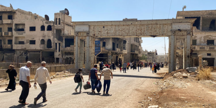 جولة للصحافيين داخل درعا البلد بعد الاتفاق الروسي