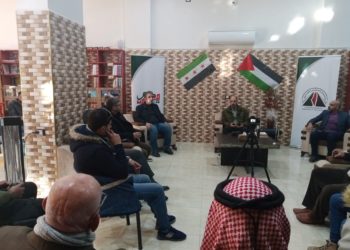 أيمن أبو هاشم المنسق العام لتجمع مصير بمنتدى الدومري في إعزاز