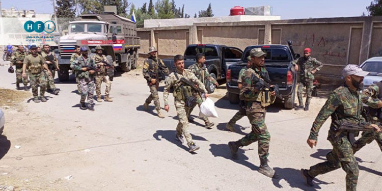 وجهاء طفس يجتمعون مع الروس لـ”سحب الجيش”