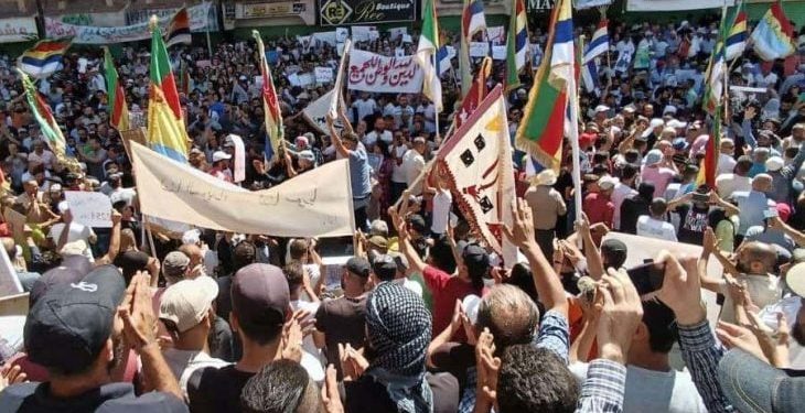  احتجاجات السويداء تدخل شهرها الثاني وقلق دولي واسع من «رصاص» النظام