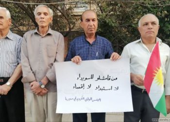 وقفة تضامنية مع انتفاضة السويداء في القامشلي السورية