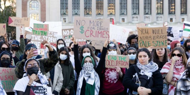  غزة وانتشار المظاهرات الطلابية في أميركا