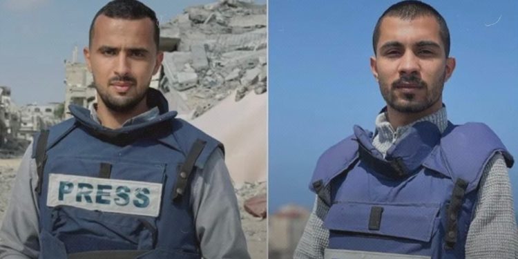 استهداف إسرائيل للصحفيين والزميلين إسماعيل الغول ورامي الريفي في غزة