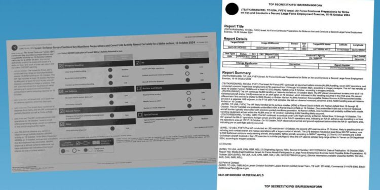 مَن سرّب وثائقَ الهجوم الإسرائيلي المحتمل على إيران؟